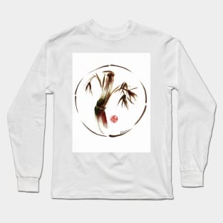 "eternity" :  Enso sumi-e dry brush acrylic painting Long Sleeve T-Shirt